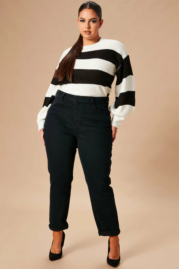 Fashion Nova I Got It From My Mama Jeans - Black Mom Jeans