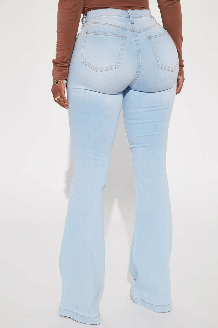 Wholesale ✨ Fashion Nova Wash Away Flare Jean - Light Blue Wash Flare 👖 Jeans ✨ 6 Fashion Nova Wash Away Flare Jean - Light Blue Wash Flare Jeans