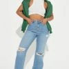 Fashion Nova Straight Leg Jeans London High Rise Straight Leg Jean - Medium Wash