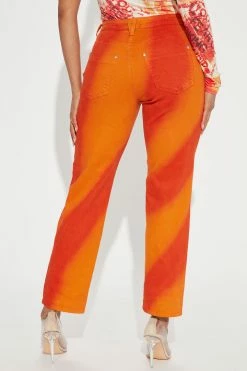 Fashion Nova New Obsession Slim Straight Leg Jean - Orange