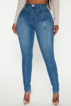Fashion Nova Elsie Sculpting Stretch Skinny Jeans - Medium Wash