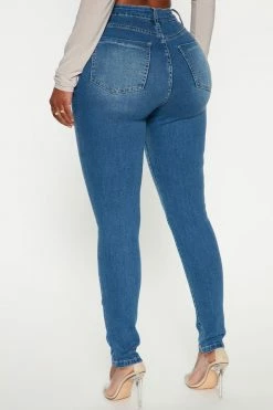 Fashion Nova Elsie Sculpting Stretch Skinny Jeans - Medium Wash