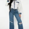 Fashion Nova Can't Be Fooled High Rise Straight Leg Jean - Dark Wash