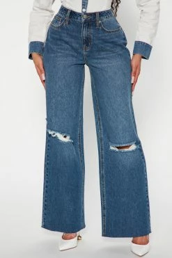 Hot Sale π Fashion Nova Can't Be Fooled High Rise Straight Leg Jean - Dark Wash π 6 Fashion Nova Can't Be Fooled High Rise Straight Leg Jean - Dark Wash