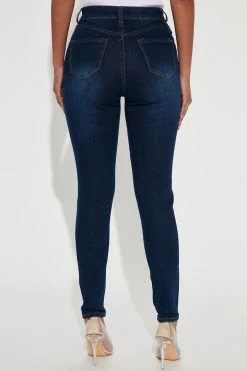 Fashion Nova Tall Calidan Skinny Jeans - Dark Denim