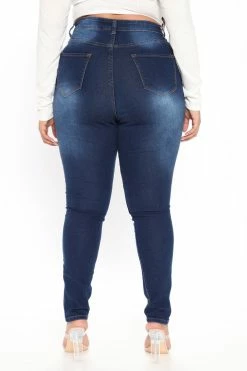 Fashion Nova Make Some Noise Skinny Jeans - Dark Denim