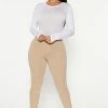 Fashion Nova Classic High Waist Skinny Jeans - Khaki