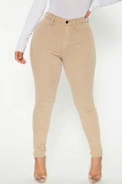 Fashion Nova Classic High Waist Skinny Jeans - Khaki