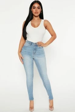 Fashion Nova Nova Limitless Skinny Jeans - Medium Wash