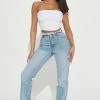Best reviews of ๐ฅฐ Fashion Nova Cut Off Waistband Straight Leg ๐ Jeans - Medium Wash ๐ 1 Fashion Nova Cut Off Waistband Straight Leg Jeans - Medium Wash