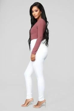 Fashion Nova Perfectly Classic Skinny Jeans - White
