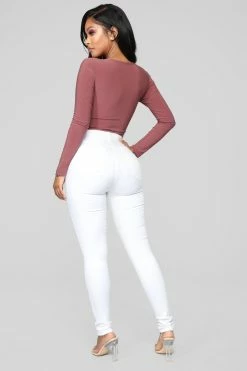 Fashion Nova Perfectly Classic Skinny Jeans - White