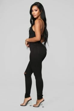 Fashion Nova Skinny Jeans Canopy Jeans - Black