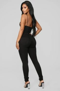 Fashion Nova Skinny Jeans Canopy Jeans - Black