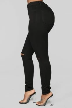 Fashion Nova Skinny Jeans Canopy Jeans - Black