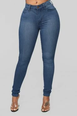 Fashion Nova Luxe Glam High Waist Skinny Jeans - Dark