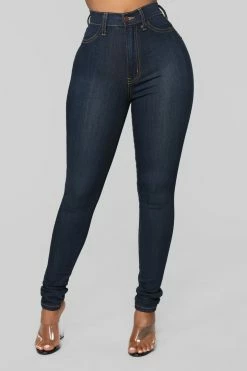 Fashion Nova Classic High Waist Skinny Jeans - Dark Denim