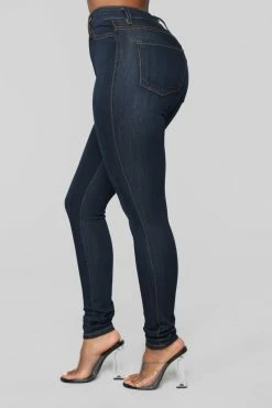 Fashion Nova Classic High Waist Skinny Jeans - Dark Denim