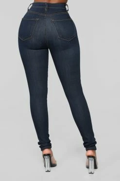 Fashion Nova Classic High Waist Skinny Jeans - Dark Denim