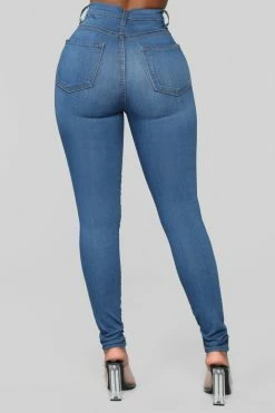 Fashion Nova Classic High Waist Skinny Jeans - Medium Blue Wash