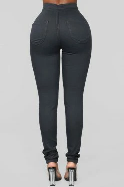 Fashion Nova Skinny Jeans Super High Waist Denim Skinnies - Charcoal