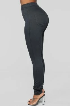 Fashion Nova Skinny Jeans Super High Waist Denim Skinnies - Charcoal