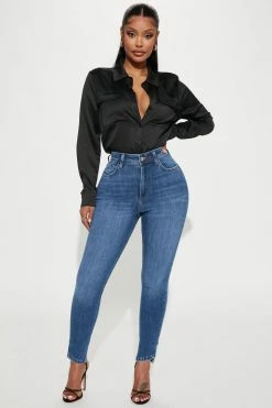 Fashion Nova Deluxe Super Stretch High Rise Skinny Jean - Medium Wash