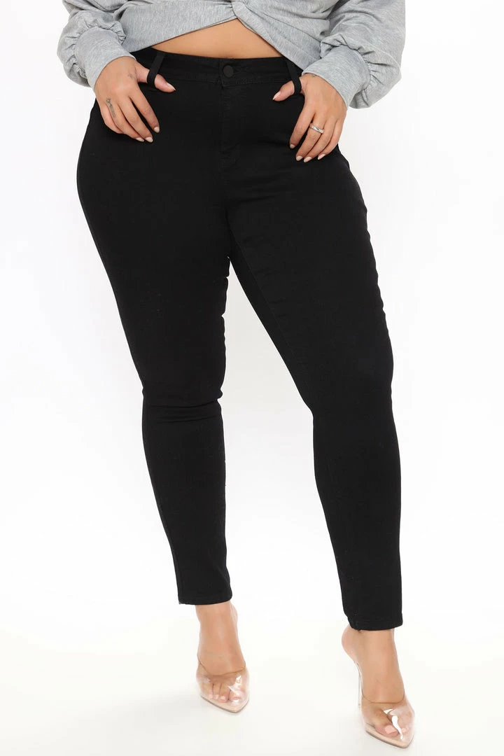 Fashion Nova Get You Alone Booty Lifter Skinny Jeans - Black