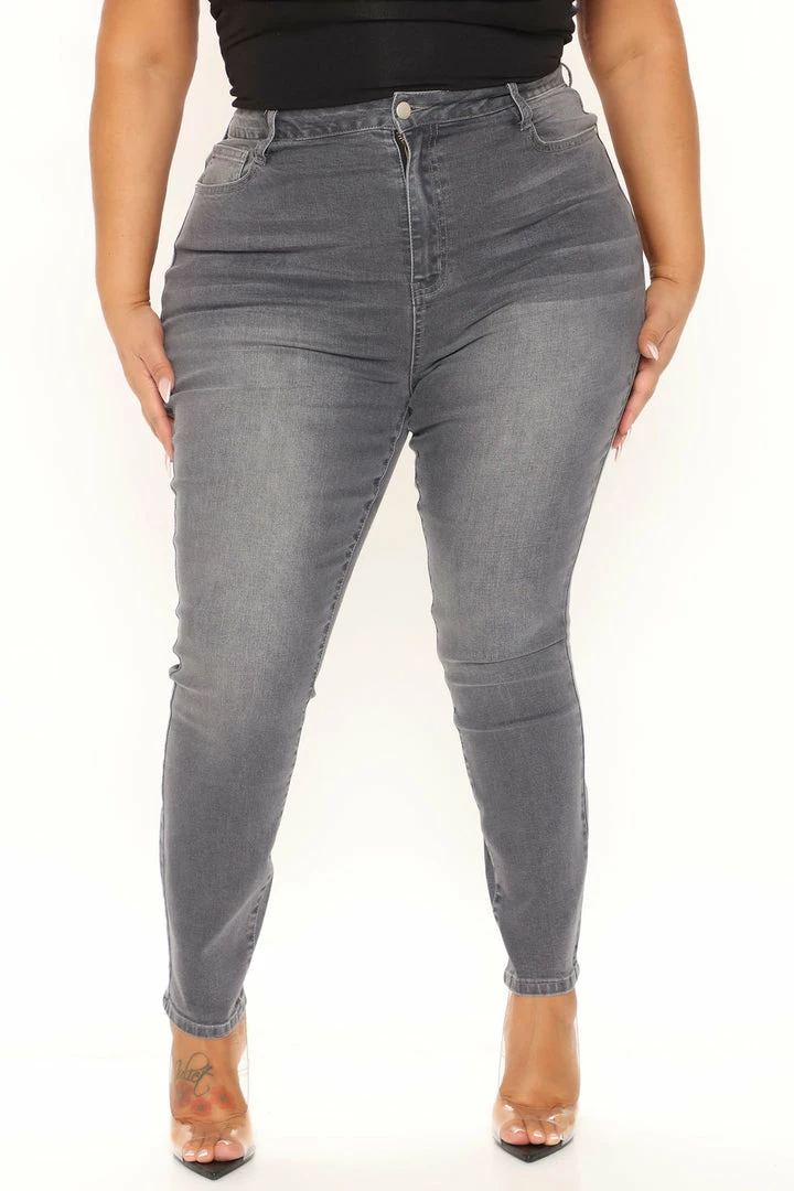 Fashion Nova Jessica Skinny Jeans - Grey