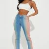 Fashion Nova In Motion Gradient Skinny Jean - Medium Wash Skinny Jeans