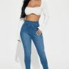 Fashion Nova Picture Perfect Sculpting Stretch Skinny Jeans - Dark Wash