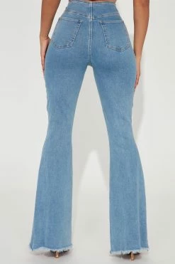 Cheap โ Fashion Nova Laguna Beach Lace-Up Flare ๐ Jeans - Medium Wash ๐ 7 Fashion Nova Laguna Beach Lace-Up Flare Jeans - Medium Wash