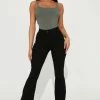 Fashion Nova Sin City Stretch Flare Jeans - Black