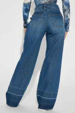 Fashion Nova All Night Ultra High Rise Wide Leg Jean - Medium Wash