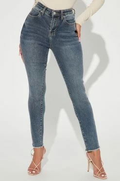Fashion Nova Lots Of Love Skinny Jeans - Medium Wash