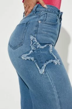 Fashion Nova Melt My Heart Wide Leg Jeans - Medium Blue Wash