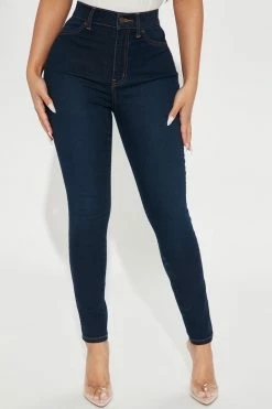 Fashion Nova Petite Flex Game Strong High Rise Skinny Jeans - Dark Wash