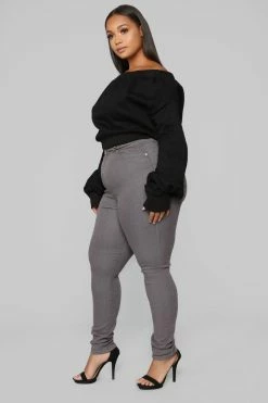 Fashion Nova The Right Angle Skinny Jeans - Grey