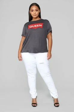 Fashion Nova Skinny Jeans Hit The Freeway Jeans - White