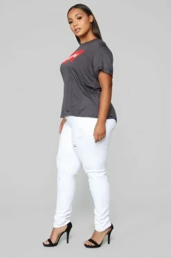 Fashion Nova Skinny Jeans Hit The Freeway Jeans - White