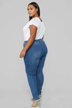 Fashion Nova Party Monster Booty Lifter Skinny Jeans - Medium Blue