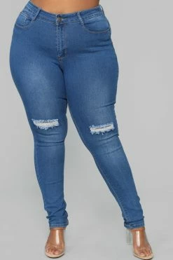 Fashion Nova Party Monster Booty Lifter Skinny Jeans - Medium Blue
