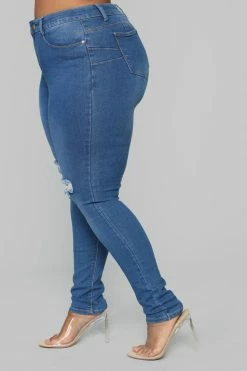 Fashion Nova Party Monster Booty Lifter Skinny Jeans - Medium Blue