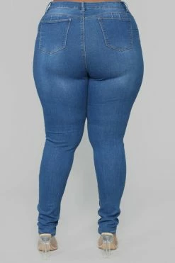 Fashion Nova Party Monster Booty Lifter Skinny Jeans - Medium Blue