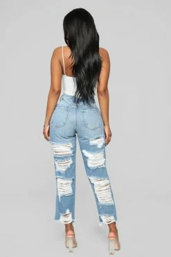 Fashion Nova Prescott Boyfriend Jeans - Medium Blue Wash
