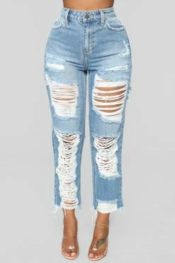 Fashion Nova Prescott Boyfriend Jeans - Medium Blue Wash