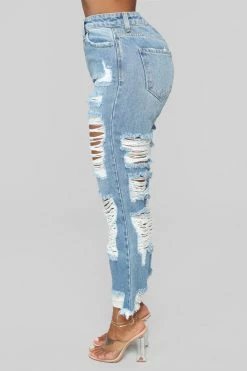 Fashion Nova Prescott Boyfriend Jeans - Medium Blue Wash
