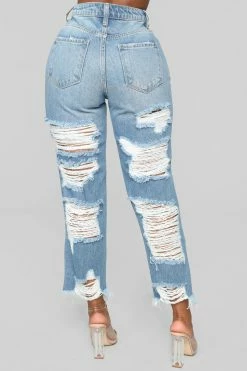 Fashion Nova Prescott Boyfriend Jeans - Medium Blue Wash