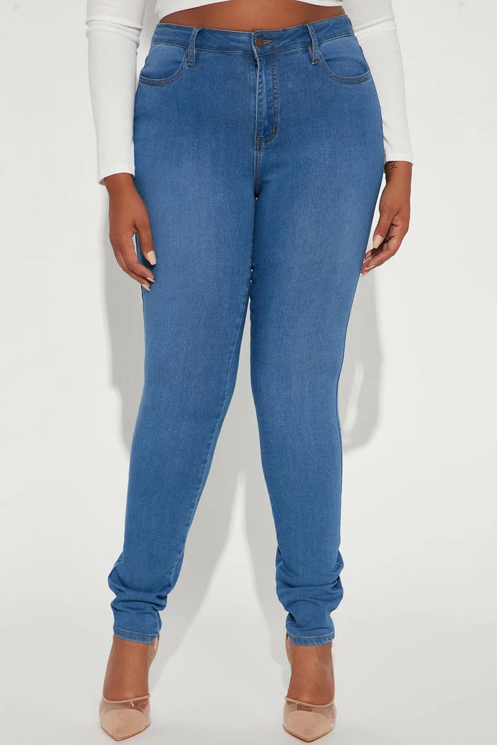 Flash Sale ⌛ Fashion Nova Tall Classic Mid Rise Skinny 👖 Jeans - Medium Blue Wash 😉 7 Fashion Nova Tall Classic Mid Rise Skinny Jeans - Medium Blue Wash