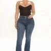 Brand new π Fashion Nova Recycled Pintuck Flare π Jeans - Medium Blue Wash π 2 Fashion Nova Recycled Pintuck Flare Jeans - Medium Blue Wash